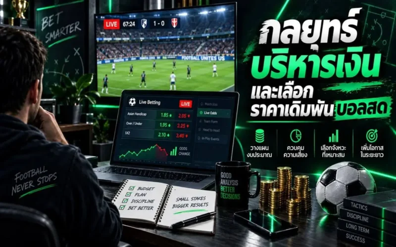 กลยุทธ์บริหารเงินและเลือกราคาเดิมพันบอลสด