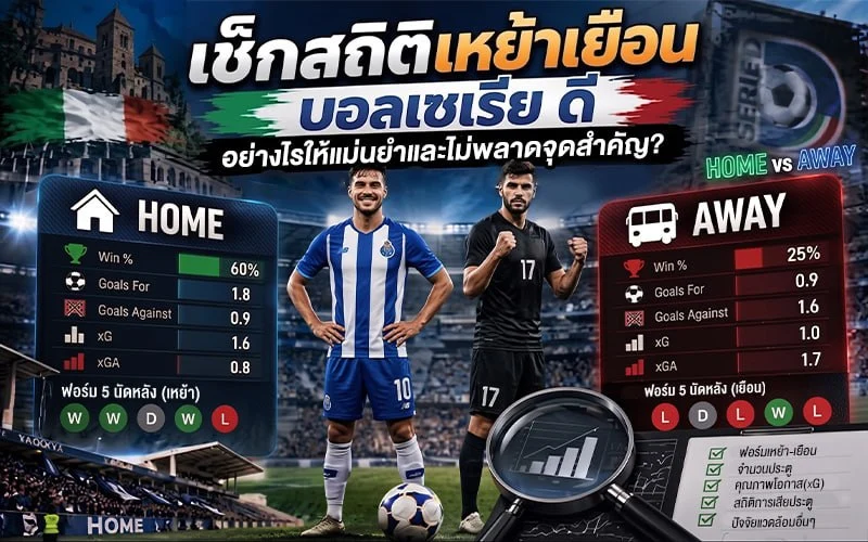 เช็กสถิติเหย้าเยือนบอลเซเรีย ดี อย่างไรให้แม่นยำและไม่พลาดจุดสำคัญ?