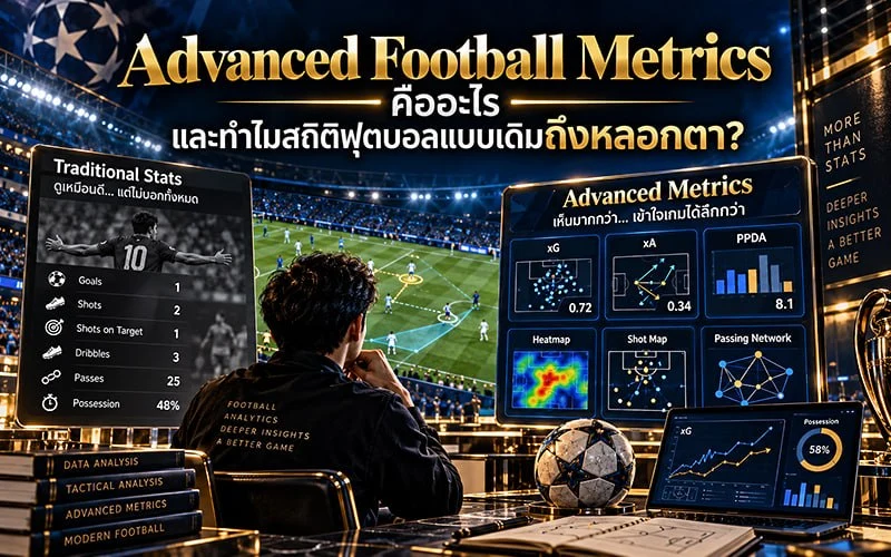 Advanced Football Metrics คืออะไร และทำไมสถิติฟุตบอลแบบเดิมถึงหลอกตา?