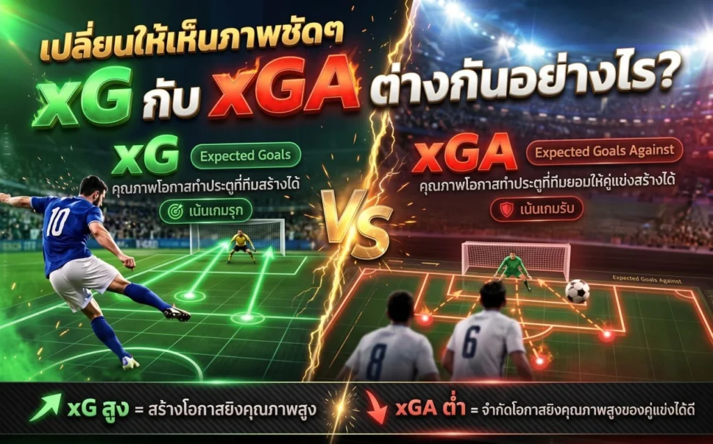เปรียบให้เห็นภาพชัดๆ xG กับ xGA ต่างกันอย่างไร?