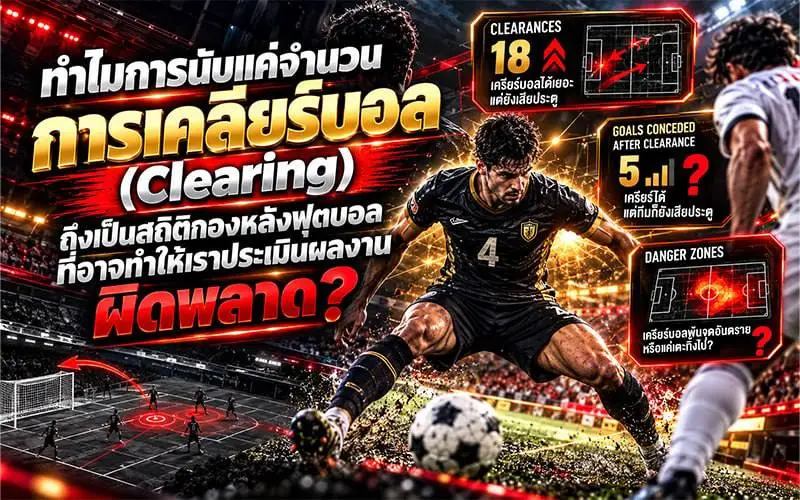 ทำไมการนับแค่จำนวนการเคลียร์บอล (Clearing) ถึงเป็นสถิติกองหลังฟุตบอลที่อาจทำให้เราประเมินผลงานผิดพลาด?