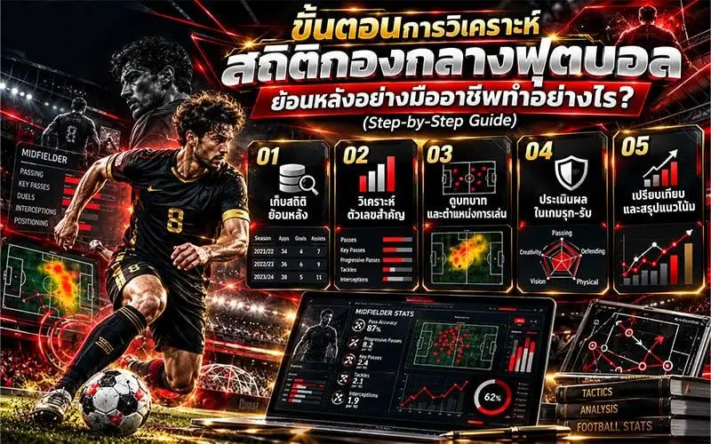 ขั้นตอนการวิเคราะห์สถิติกองกลางฟุตบอลย้อนหลังอย่างมืออาชีพทำอย่างไร? (Step-by-Step Guide)