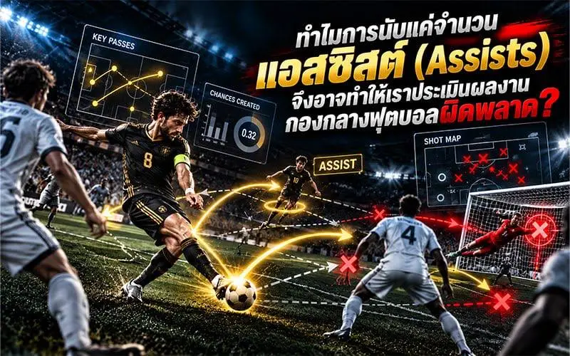 ทำไมการนับแค่จำนวนแอสซิสต์ (Assists) ถึงเป็นสถิติกองกลางฟุตบอลที่อาจทำให้เราประเมินผลงานผิดพลาด?