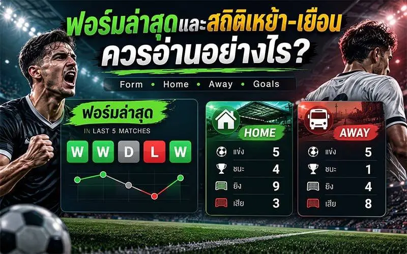 ฟอร์มล่าสุดและสถิติเหย้า–เยือนควรอ่านอย่างไร?