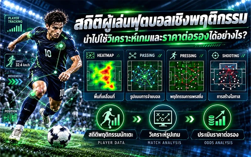 สถิติผู้เล่นฟุตบอลเชิงพฤติกรรม นำไปใช้วิเคราะห์เกมและราคาต่อรองได้อย่างไร?